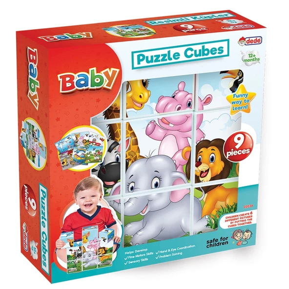 Resimli Küpler Oyunu - Görsel Lego - Bebek Oyuncağı - Resim Tamamla - 4