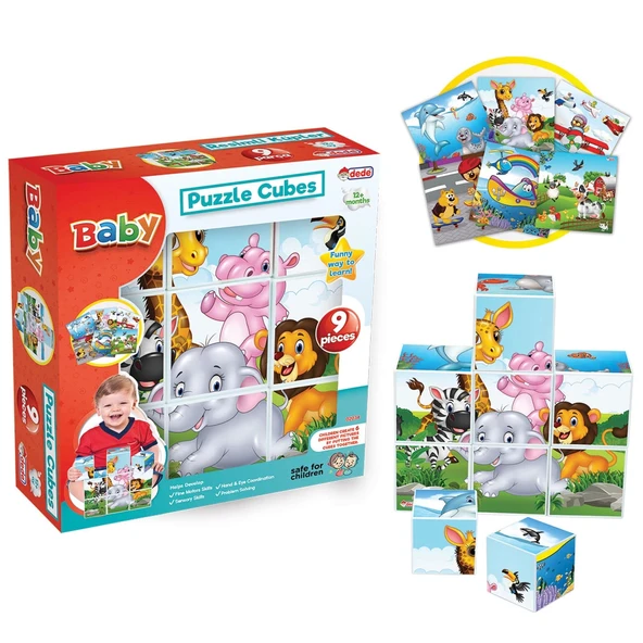 Resimli Küpler Oyunu - Görsel Lego - Bebek Oyuncağı - Resim Tamamla - 1