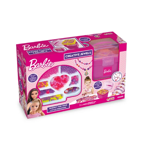 Barbie Sepetli Takı Seti - Dede Takı Seti - Boncuk Kolye Seti - Barbie Oyuncakları - 2