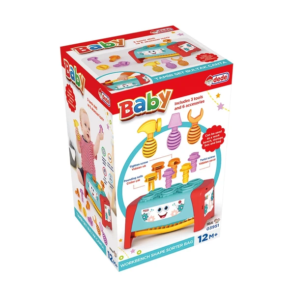 Tamir Seti Bultak Çanta - Tak-Çak Oyuncak - Bebek Oyuncağı - Çekiç Tamir Seti - 4