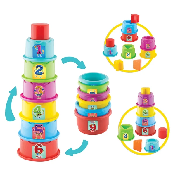 Silindir Kule Bultak - Bultak Lego - Bebek Oyuncağı - Şekil Takmaca - Kule Oyunu - 4