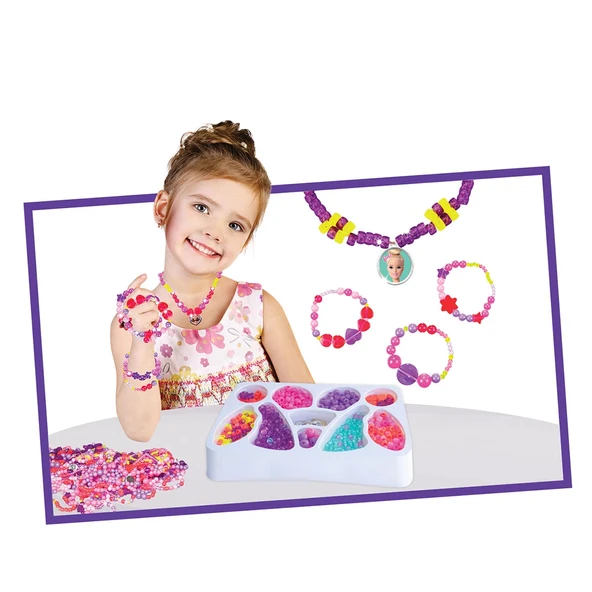 Barbie Çantalı Takı Seti - Dede Takı Seti - Boncuk Kolye Seti - Barbie Oyuncakları - 2