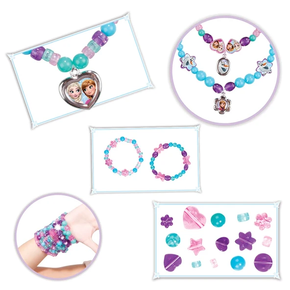 Frozen İkili Takı Seti - Dede Takı Seti - Boncuk Kolye Seti - Karlar Ülkesi Takı Seti - 3