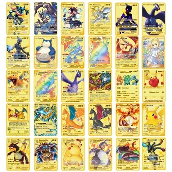Orijinal Pokemon Kart Gold Serisi 50'li Paket - Pokemon Oyun Kartları - Pikachu Koleksiyonluk Kartı - Resim 3