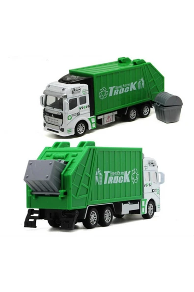 MEGA Çek Bırak Açılır Kasa Yeşil Çöp Kamyonu - Resim 2