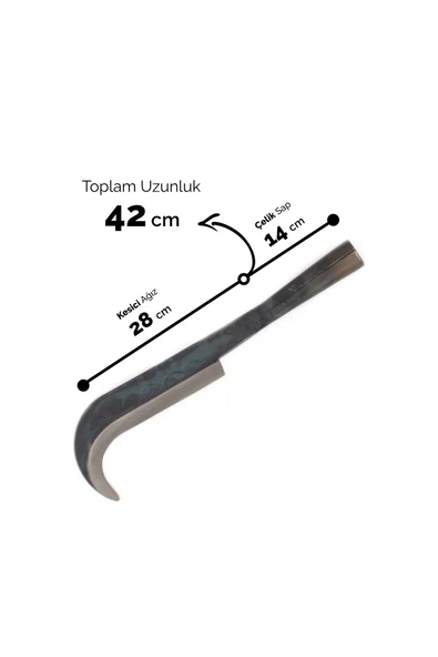 Yatağan Zeybek Tahra: Yekpare Çelik Dövme Tahra - Yatağan El Yapımı Geleneksel Balta ürün görseli