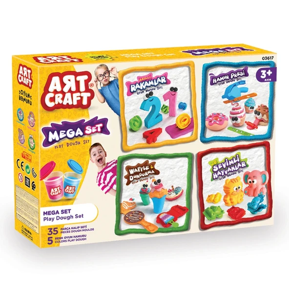 Mega Oyun Hamur Seti 280 Gr. - Oyun Hamuru Seti - Hamur Setleri - Hamur Kalıpları - 5