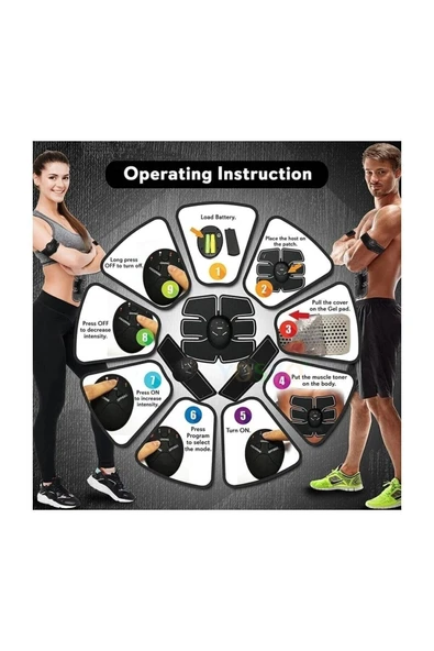 ELF Smart Fitness 3lü Sixpack Abs Vücut Kas Geliştirici Yağ Yakıcı Spor Masaj Aleti - Resim 3