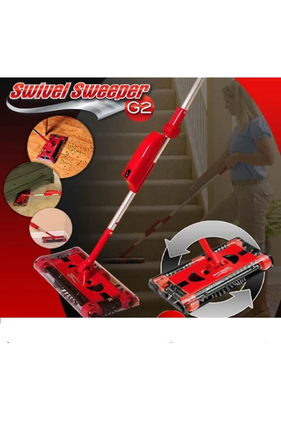 SwivelSweeper Swivel Sweeper G6 Kablosuz Şarjlı Katlanır Süpürge - Resim 2