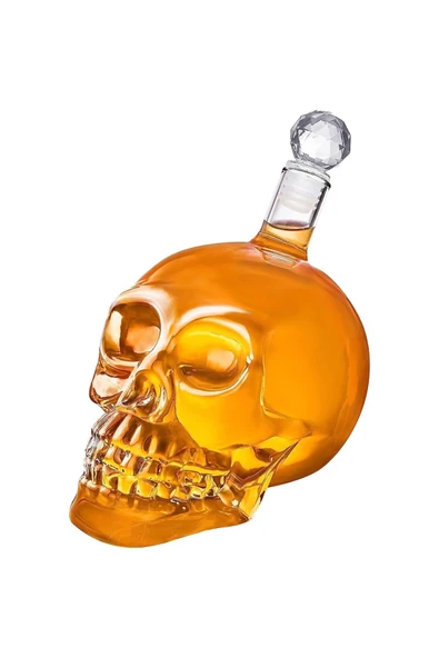 TEEMOOD PIRATE PARROT Kafatası Sürahisi Kafatası Şişesi Cam Mantarlı 550 ml Skull Head Cam Sürahi ürün görseli 1