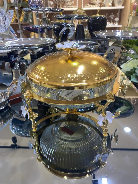Borcam Servis Gold Kapaklı 28 x 18 cm - 1