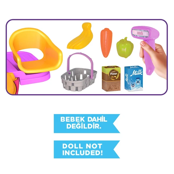 Barbie Market Seti Sırt Çantası - Kasiyer Oyuncakları - Market Setleri - Evcilik Oyuncakları - 3