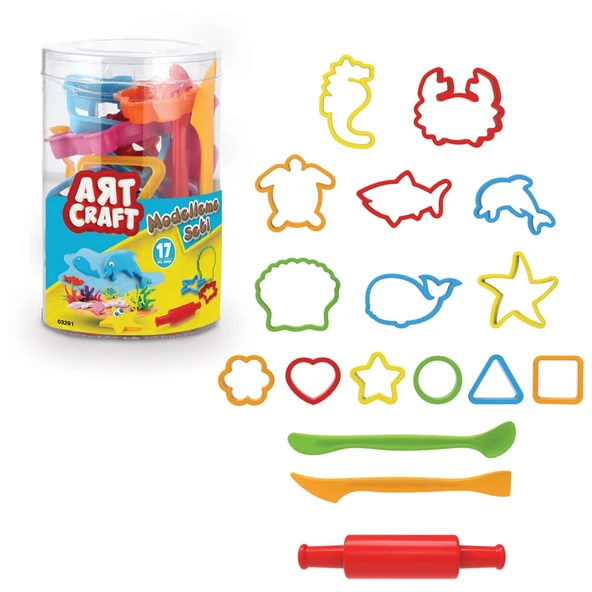 Modelleme Silindir Oyun Hamuru Kalıpları 17 Parça - Oyun Hamuru Seti - Hamur Setleri - Hamur Kalıpları ürün görseli