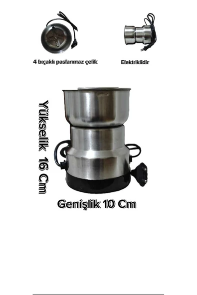 afctech Mini Elektrikli Kahve Baharat Öğütücü Değirmen Keten Tohumu Kuruyemiş Kuru Biber Öğütme Değirmeni - 2