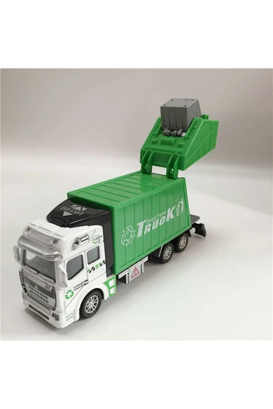 MEGA Çek Bırak Açılır Kasa Yeşil Çöp Kamyonu ürün görseli