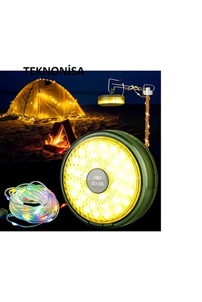 teknonisa Şarjlı 10 Metre Ledli Şarj Göstergeli 7 Işık 8 Modlu Hareketli Ve Flaşör Modlu MAKARALI - 4