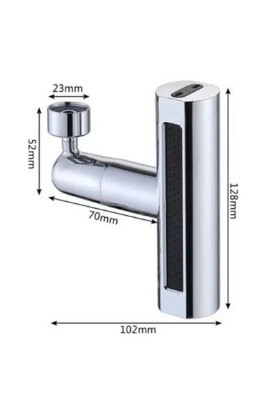 Cherry Collection 360 Derece Döner Musluk Başlığı Çok Fonksiyonlu Tasarruf Aparatı - 3