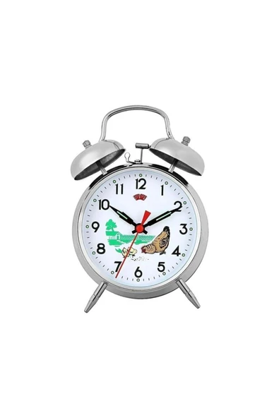 ROİSYA Metal Kurmalı Masa Saati Tavuklu Saat Büyük Boy ürün görseli 1