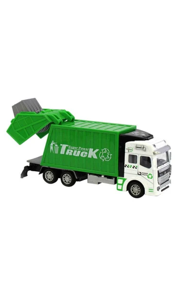 MEGA Çek Bırak Açılır Kasa Yeşil Çöp Kamyonu - Resim 4