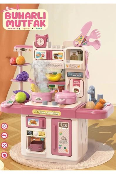 BYZ TOYS Buharlı Pilli Mutfak Set ürün görseli 1
