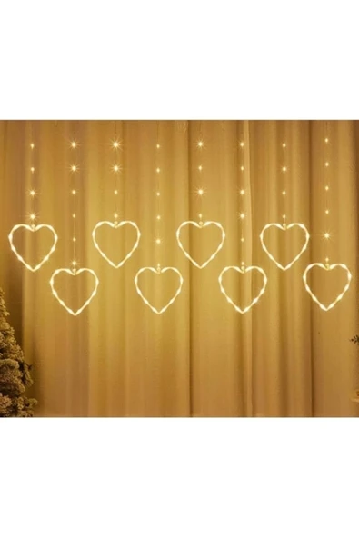 AyrStore Kalpli Perde Led Işıklar, Sevgililer Günü Romantik Led Aydınlatma