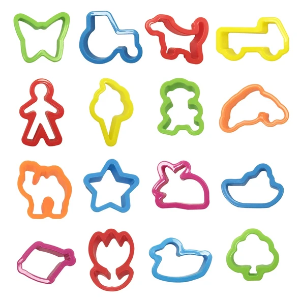 Hamur Kalıpları 16 Parça - Oyun Hamuru Seti - Hamur Setleri - Hamur Kalıpları - Kalıp Seti - Resim 3