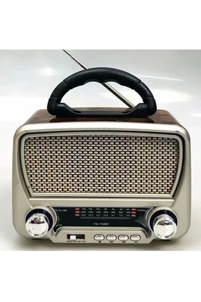 ROZIA Rozıa Retro Radyo FM/AM/SW Antika Tarzı, Düğmeli Nostaljik Radyo YG-1184BT ürün görseli 1