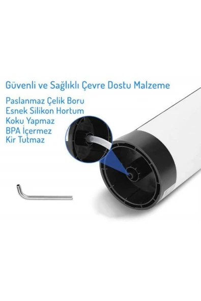 coofbe Yeni Nesil Kokmaz Paslanmaz Şarjlı Damacana Pompası Su Pompası Elektrikli Damacana Pompası - 3