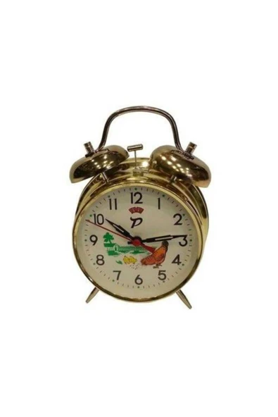 Altun Çalar Saat Tavuklu Saat Nostaljik Kurmalı Masa Saati