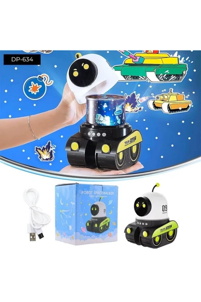 Butik Dempower Robot Şeklinde Projektör Lamba - Resim 2