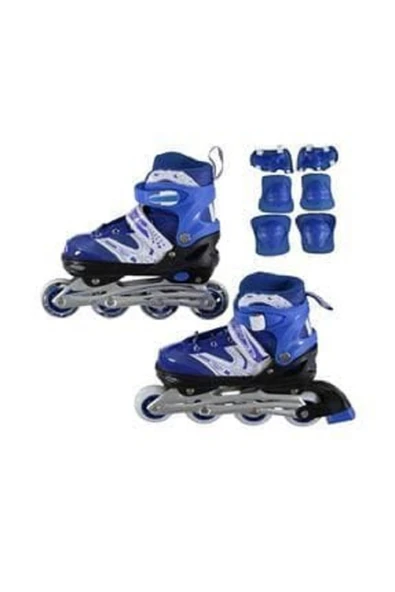 dempaworld Silikon Tekerli Paten Ayarlanabilir Paten Işıklı Çocuk Pateni Dizlik Dirseklik Korumalıklı 2li Set ürün görseli