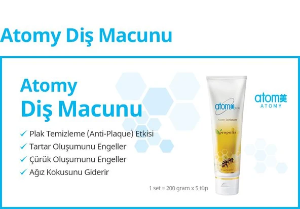 Atomy Diş Macunu Propolis ve Yeşil Çay 200Gr - 2