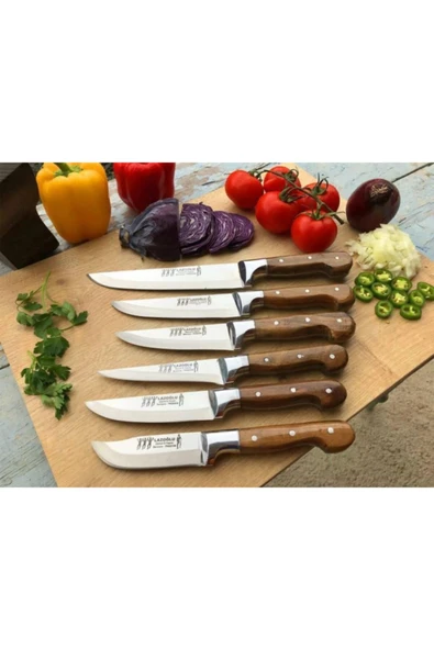 Avvaana Lazoğlu Sürmene 6lı Mutfak Bıçak Seti ürün görseli 1