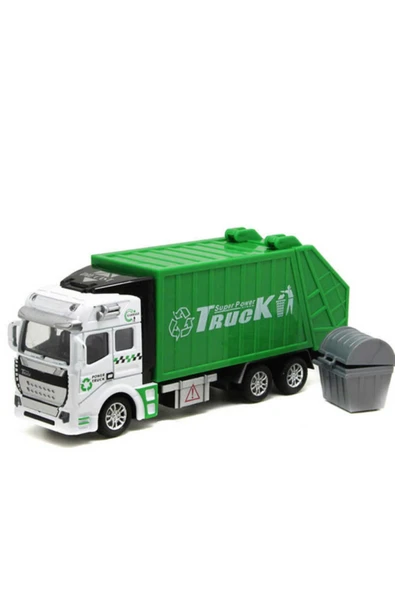 MEGA Çek Bırak Açılır Kasa Yeşil Çöp Kamyonu - Resim 5