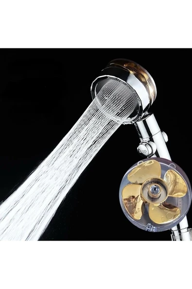 Yellowtech DUŞ BAŞLIĞI TURBO PERVANELİ SERİNLETİCİ TASARIM 360 Derece Döner Basınçlı Duş Başlığı - 7