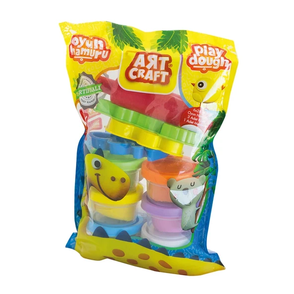 6'lı Polybag Oyun Hamur Seti 168 Gr. - Oyun Hamuru Seti - Hamur Setleri - Hamur Kalıpları - 3