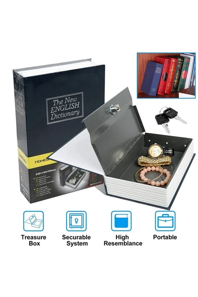 PNRSTORE Kitap Görünümlü Kasa Kumbara