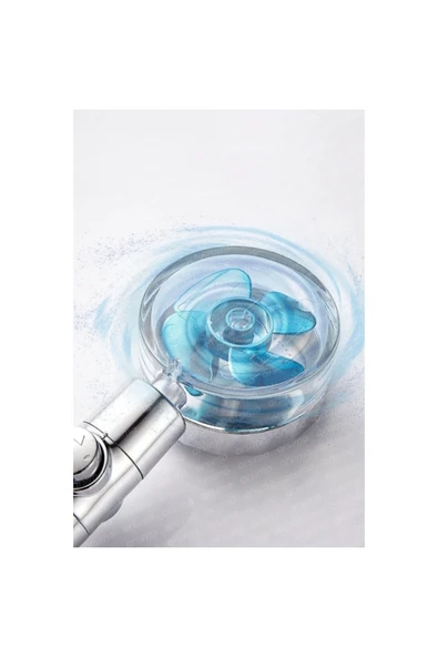 Yellowtech DUŞ BAŞLIĞI TURBO PERVANELİ SERİNLETİCİ TASARIM 360 Derece Döner Basınçlı Duş Başlığı - 4