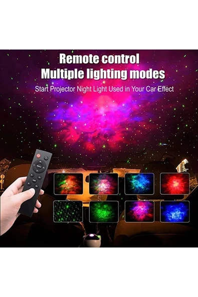 HALL BREATHE Beyaz Astronot Gece Lambası, Nebula ve Samanyolu Teması, Sıcak ve Rahat Atmosfer - Resim 4