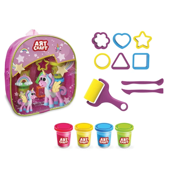 Sırt Çantalı Hamur Seti 224 Gr. - Oyun Hamuru Seti - Hamur Setleri - Çantalı Hamur Seti - Resim 3