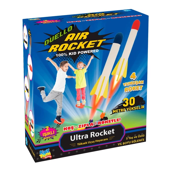 Air Rocket İkili Seti - Roket Oyuncak - 4 Roket Ve Havalı Roketatar - İkili Açık Hava Oyuncağı - Airrocket - 9