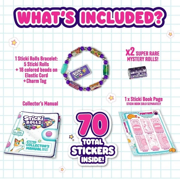 Sticki Rolls Sticki Yedek Bant - En İyi Kendin Yap Çıkartma Takı Seti - Takı Setleri - Çıkart Yapıştır Sticker - 3