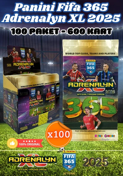 Panini FIFA 365 Adrenalyn XL 2025 Oyuncu Kartı - Futbolcu Kartları - Trading Oyuncu Kartı - 100 Paket ürün görseli