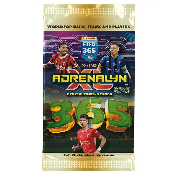 Panini FIFA 365 Adrenalyn XL 2025 Oyuncu Kartı - Futbolcu Kartları - Trading Oyuncu Kartı - 5 Paket - 5