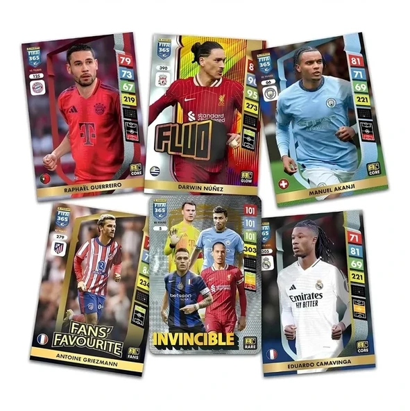 Panini FIFA 365 Adrenalyn XL 2025 Oyuncu Kartı - Futbolcu Kartları - Trading Oyuncu Kartı - 5 Paket - 3