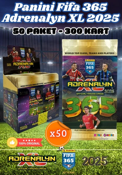 Panini FIFA 365 Adrenalyn XL 2025 Oyuncu Kartı - Futbolcu Kartları - Trading Oyuncu Kartı - 50 Paket ürün görseli