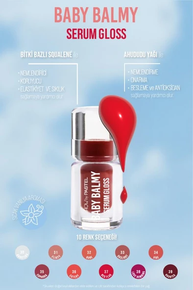 Pastel Show By Baby Balm Serum Gloss 37 Red Flag Dudak Parlatıcısı - 4