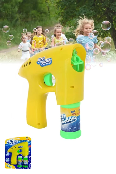 Pilli Büyük Köpük Tabancası - Baloncuk Tabancası - Köpüklü Silah - Baloncuk Oyunu - 6