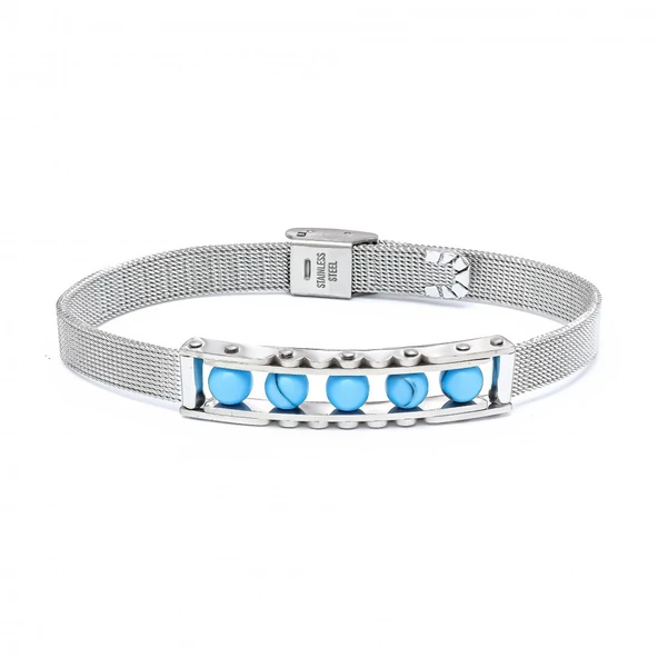 Turkuaz Taş Ve Paslanmaz Çelik Bileklik 31832B23D3 ürün görseli 1