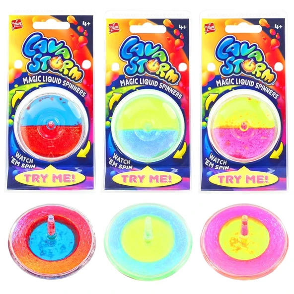 Lava Storm Magic Liquid Spinners - Lav Fırtınası Sihirli Sıvı Döndürücüler - Fırfır Topaç - Yeni Nesil Sıvı Topaç ürün görseli